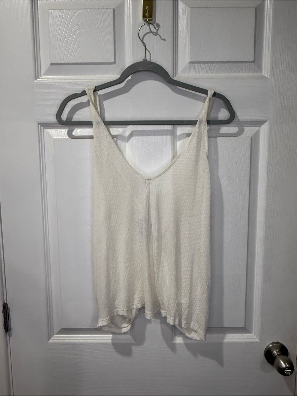 NWT Free People Bullseye Surplice Drape Tank Top Ivory Size Medium - Picture 7 of 9